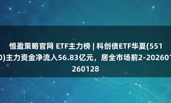 恒盈策略官网 ETF主力榜 | 科创债ETF华夏(551550)主力资金净流入56.83亿元，居全市场前2-20260128
